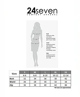 24seven Comfort Apparel Women's Purple Floral Print Elbow Sleeve Casual A Line Maxi Dress