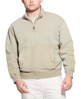 Guess Men's Tyler Relaxed Fit Long Sleeve Quarter-Zip Sweatshirt
