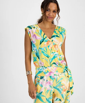 I.n.c. International Concepts Petite Side-Tie Top, Exclusively at Macy's