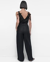 Dkny Women's Linen Wide-Leg Pull-On Pants
