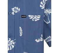 Hurley Big Boys Palm-Print Woven Shirt
