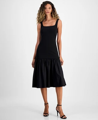 Rachel Roy Women's Hollie Square-Neck Midi Dress