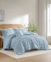 510 Design Bailey Diamond Pucker Woven 4-Pc. Comforter Set