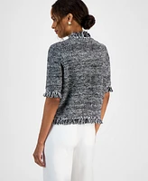 I.n.c. International Concepts Petite Short-Sleeve Cardigan, Exclusively at Macy's