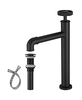 Industry Style Single Handle Single Hole Vessel Sink Faucet in Matte Black