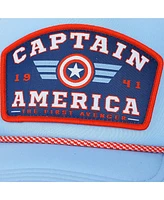 Marvel Men's Universe Captain America Superhero Shield & Wings Adult Blue Trucker Hat