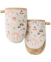 Fiesta Mushrooms Mini Cotton Oven Mitt Set, 5.5" x 8"