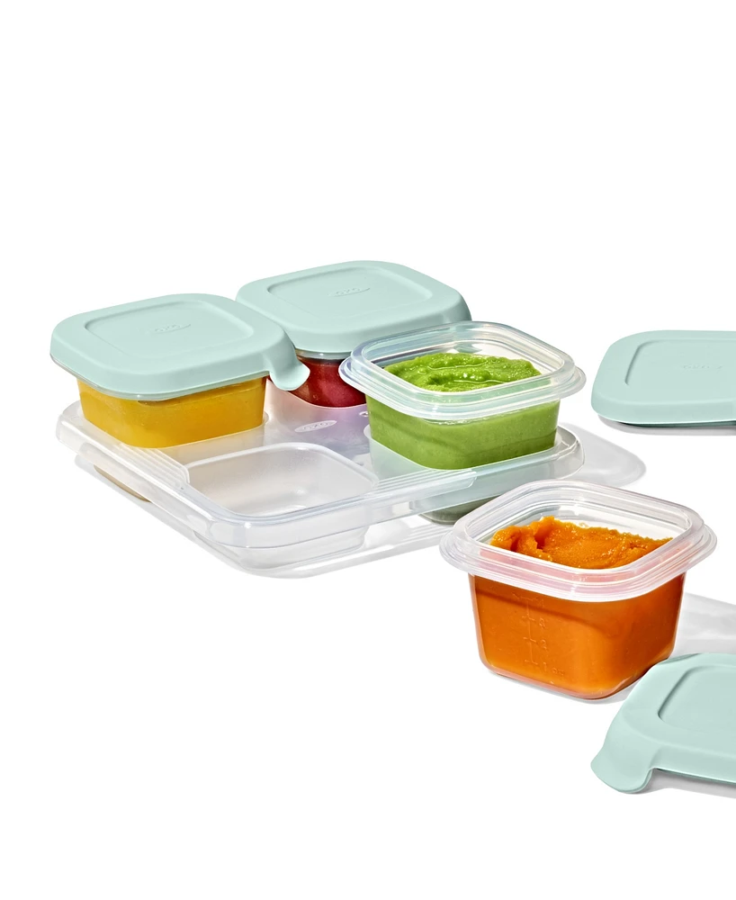 Oxo Tot Silicone 4-Pack Baby Blocks Food Storage Containers