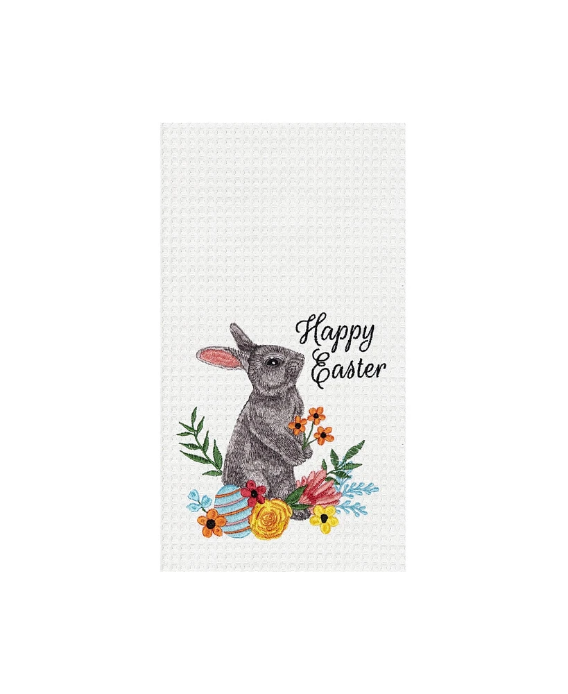 Happy Easter" Bunny Rabbit Spring Theme Kitchen Dishtowel