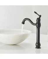 Single Handle Single Hole Vessel Sink Faucet With 360° Swivel Spout