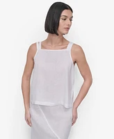 Dkny Women's Linen Tie-Strap Tank Top