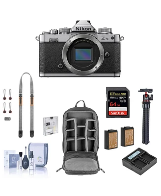 Nikon Z fc Dx-Format Mirrorless Camera Bundle with 64GB Sd Card, Backpack, Shoulder Strap, 2 Extra Battery, Dual Charger, Screen Protector and Accesso