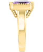 Effy Amethyst Solitaire Statement Ring (5-3/8 ct. t.w.) in 14k Gold-Plated Sterling Silver