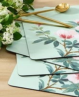 Laura Ashley Blossom Branch Cork Placemats Set of 4, 16" x 12"