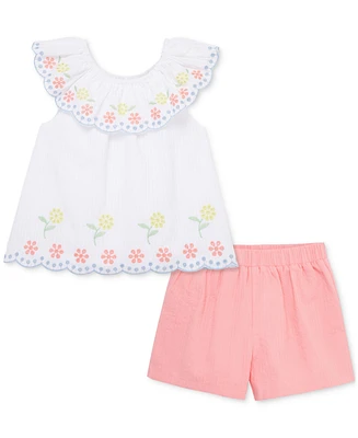 Little Me Baby Girls 2-Pc. Eyelet Tunic & Shorts Play Set