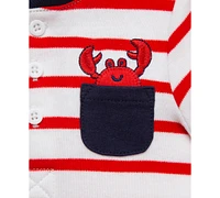 Little Me Baby Boys 2-Pc. Crab Stripe Bodysuit & Shorts Set