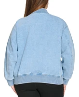Levi's Plus Varsity Cotton Denim Bomber Jacket