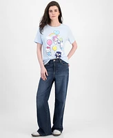 Love Tribe Juniors' Hello Kitty Balloons Graphic-Print Tee