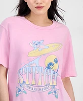 Disney Juniors' Stitch Ohana Surf Graphic T-Shirt