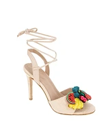 BCBGeneration Women's Journe Fruit Embellishment Wrap Dress Sandals