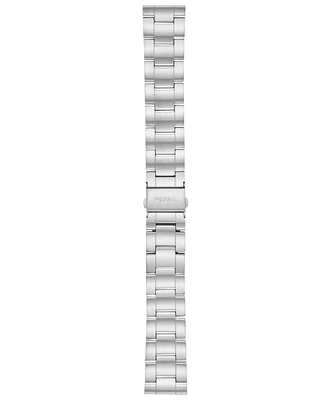 Fossil Men's Silver Stainless Steel Watch Band, 22mm