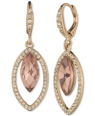 Givenchy Pave & Marquise Crystal Open Drop Earrings