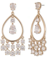 Givenchy Gold-Tone Cubic Zirconia Orbital Drop Earrings