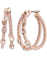 Givenchy Small Mixed Crystal Split-Hoop Earrings, 0.86"
