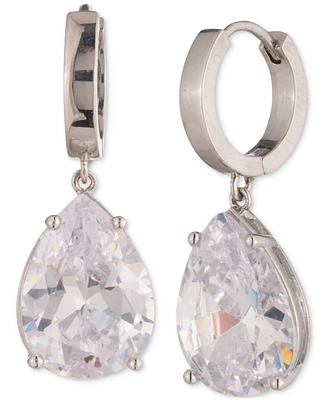Givenchy Pear-Shape Cubic Zirconia Charm Hoop Earrings