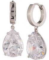 Givenchy Pear-Shape Cubic Zirconia Charm Hoop Earrings