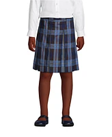 Lands' End Girls Plaid Box Pleat Skirt Top of the Knee