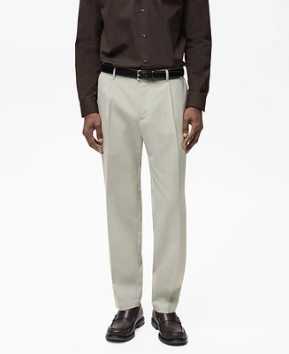 Mango Men's Wool-Blend Slim-Fit Pants