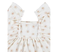 Huggies Baby Girls Ruffled-Sleeve Jersey Dress & Bloomer Set