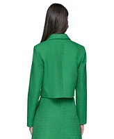 Karl Lagerfeld Paris Women's Cropped Tweed Jacket