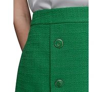 Karl Lagerfeld Paris Women's Tweed A-Line Skirt