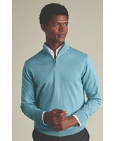 Charles Tyrwhitt Men's Merino Zip Neck Long Sleeve Sweater