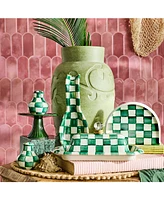 Mackenzie-Childs Emerald Check Spoon Rest