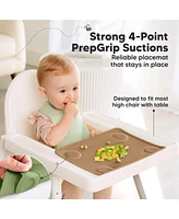 KeaBabies 2-Pack Prep Silicone Placemats for Toddlers, Kids, Non Slip Suction Dining Table Baby Placemat, Easy to Clean