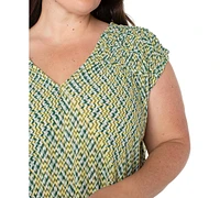 Liverpool Plus Tie-Back Knit Top