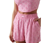 Guess Women's Peony Jacquard Pull-On Shorts