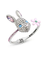 Betsey Johnson Faux Stone Spring Bunny Bangle Bracelet