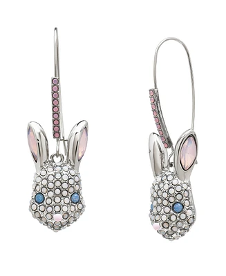 Betsey Johnson Faux Stone Spring Bunny Dangle Earrings