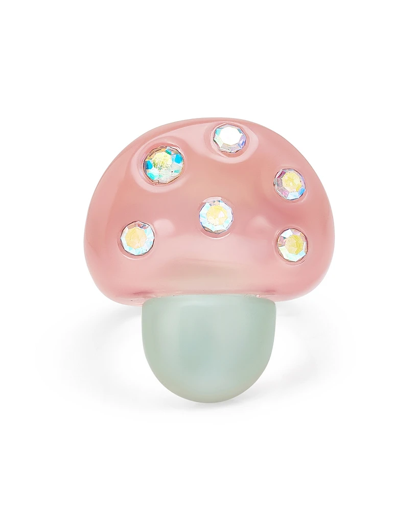 Betsey Johnson Faux Stone Spring Mushroom Cocktail Ring