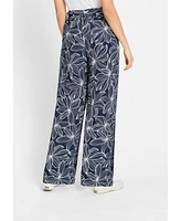 Olsen Women's Anna Fit Wide Leg Floral Trouser