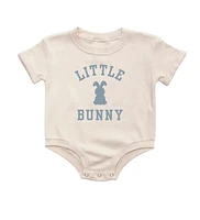 Sweet Wink Baby Boys Bunny Steel Blue Easter Short Sleeve Romper