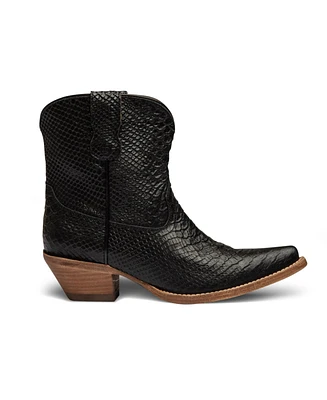 Austin Anaconda Leather Western Booties By Buck & Brana