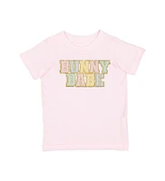 Sweet Wink Baby Girls Bunny Babe Patch Easter Short Sleeve T-Shirt