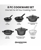 Piece Nesting Cookware Set with Silicone Handle Covers