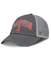 Fanatics Men's Charcoal Illinois Fighting Illini Ionic Trucker Adjustable Hat