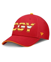 Fanatics Men's Red/Gold Calgary Flames Authentic Pro Rink Team Code Flex Hat